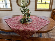 WINDHAM RED/TAN 34" TABLE SQUARE *NEW*